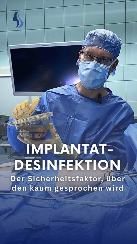 Brustimplantat - Desinfektion vor dem Einbringen